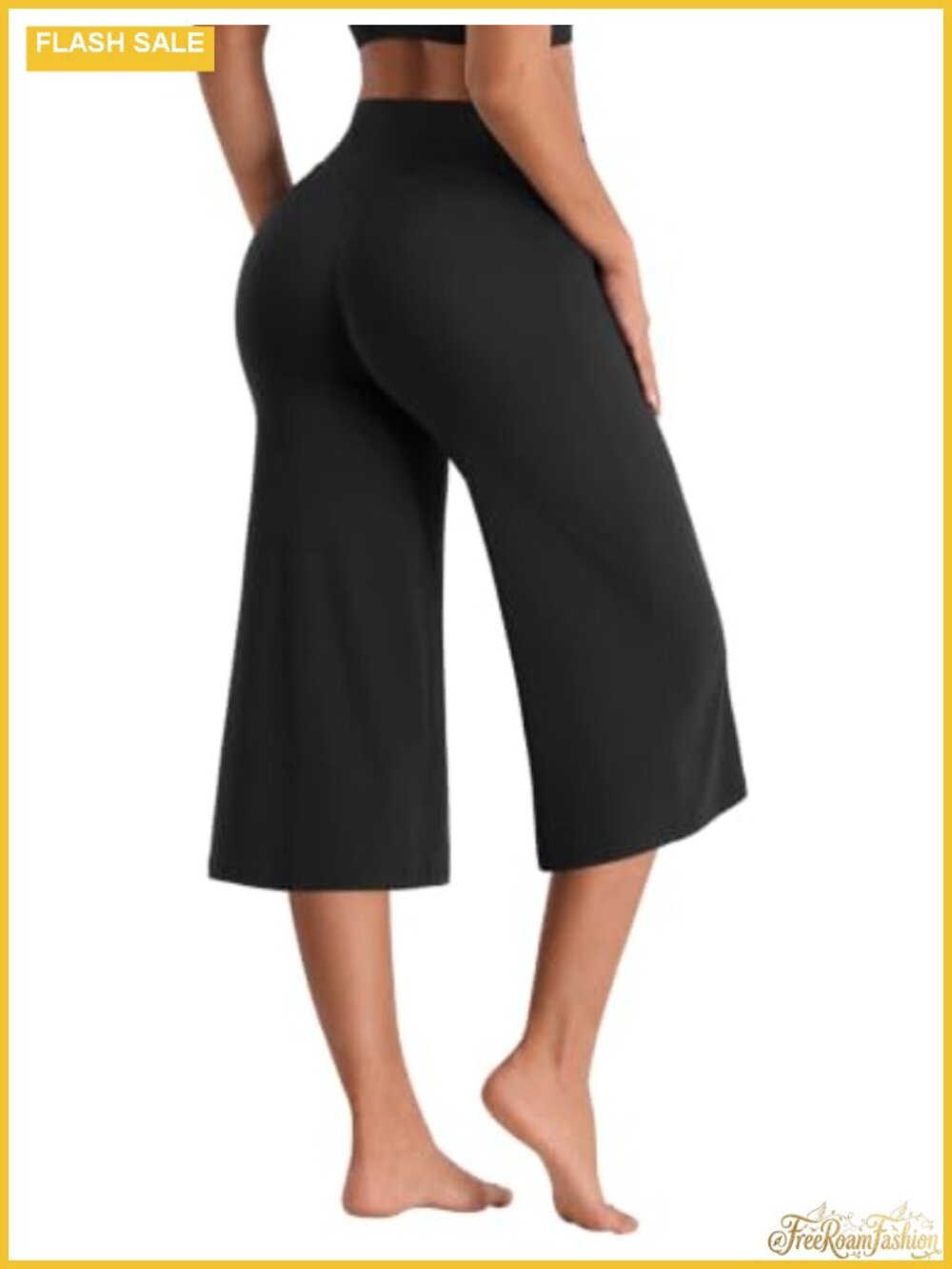 Y2K Wide Leg Capri Leggings Low Rise Straight V Back Buttery Soft